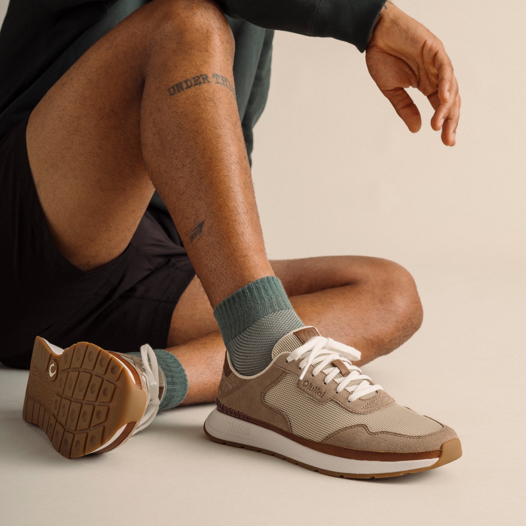 OluKai shoes, lifestyle photo